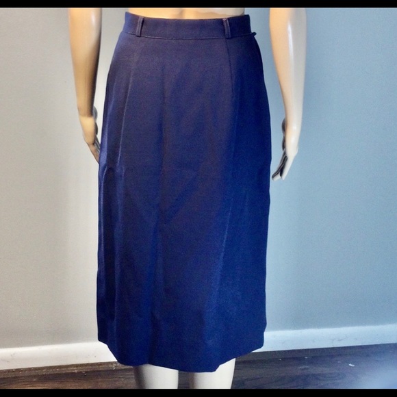 SMART PARTS NAVY-BLUE PENCIL SKIRT - Picture 6 of 11